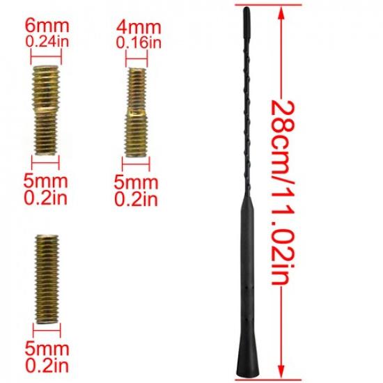11" Car Universal Radio Flexible Anti Noise Beesting Aerial Ariel Arial Antenna