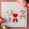Valentijnsdag Serie Hartvormige Polymeerklei Zachte Keramiek Mallen Cartoon Hart Oorbellen Sieraden Hanger Maken Snijgereedschap