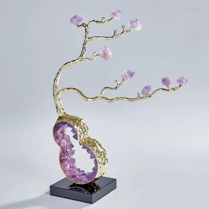 Elegant Crystal Gourd Ornament for Living Room, Entrance, Wine or TV Cabinet - Luxurious Decoration & Perfect Housewarming Gift