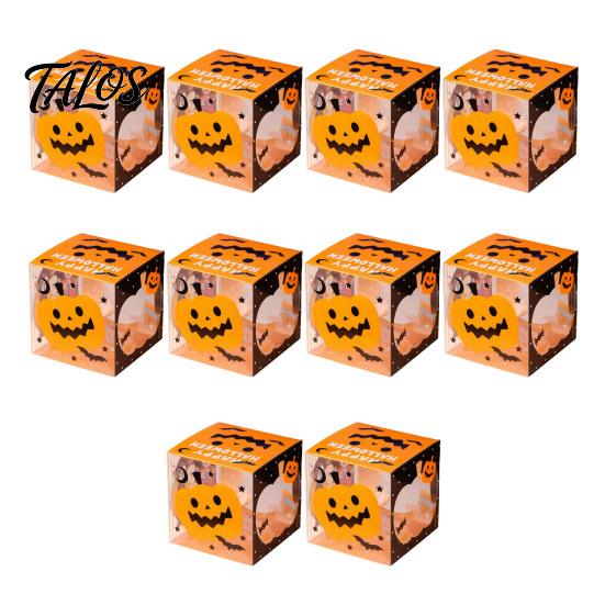 Holiday Goodie Boxes 10 Pcs Halloween Treat Boxes, Cute Small Party Favors Box, Castle Clear Window Gift House Shaped Container for Candy Cookie Snack