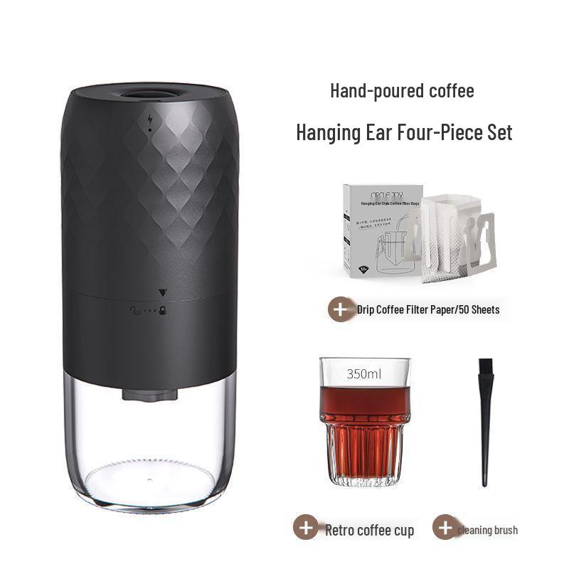 Portable Electric & Manual Coffee Bean Grinder - Compact Household Hand-Cranked & Automatic Grinding Machine