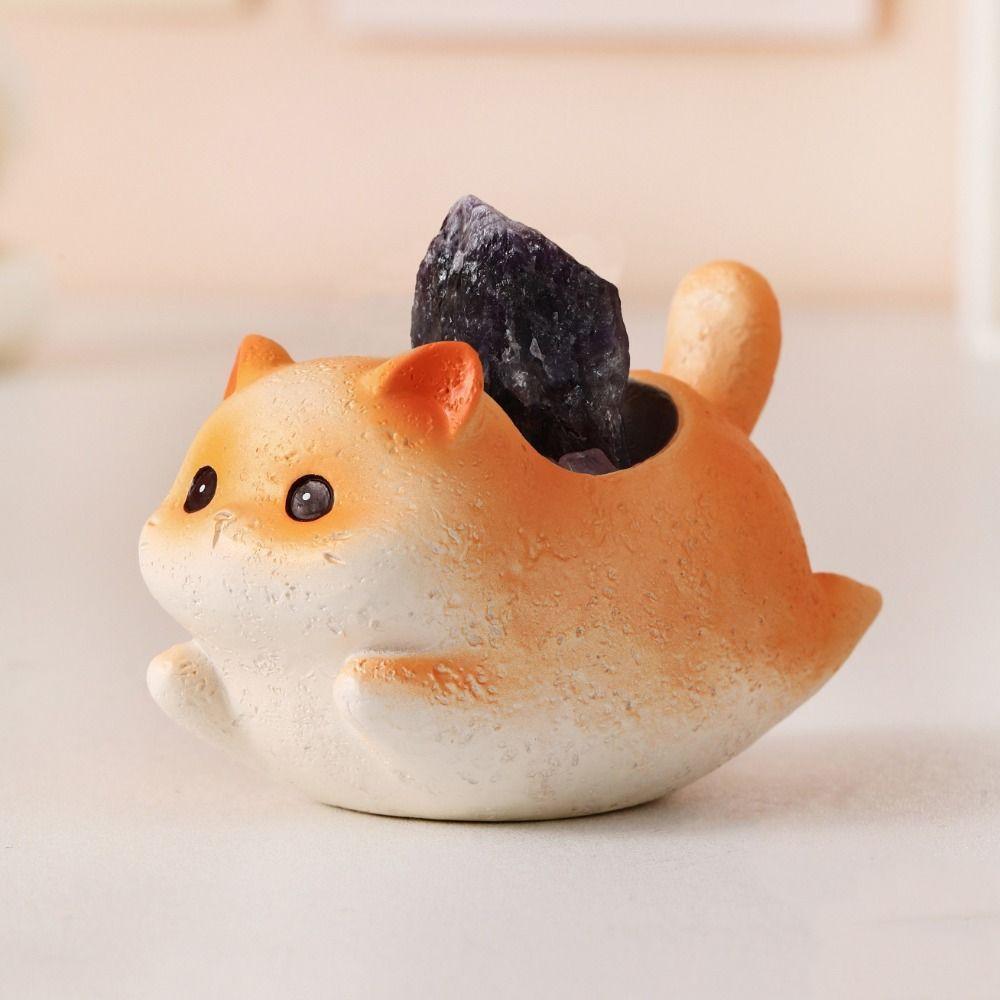 Cute Cat Swinging Ornament Creative Miniatures Figurine Crafts Cat Statue Bedroom