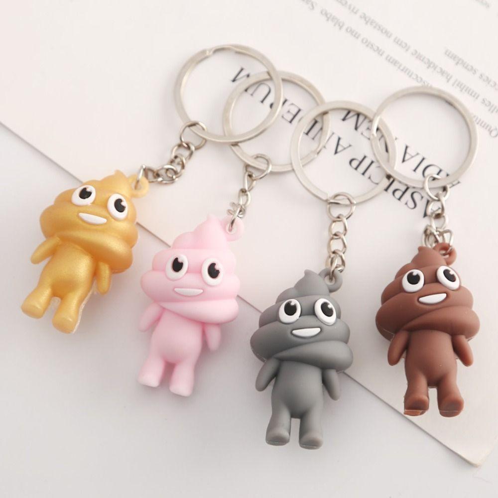 

Toilet Ring Spoof Poop Keychain Key Buckle Poop Car Pendant Children Gift