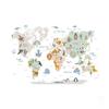1pc Animal Map Wall Sticker, Home Decoration Wall Sticker, Cute Room Decoration Supplies