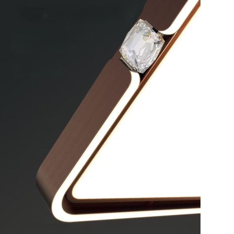 Schlafzimmer LED Deckenmontiert Kreatives Bücherzimmer, Moderne und Quadratische Deckenmontierte Diamantringlampe