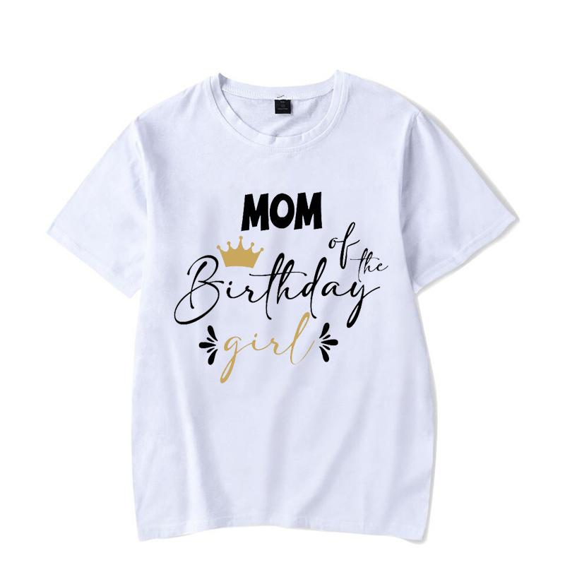 Personalized Family Birthday Group Outfits Party T-shirts Birthday Girl Matching Children Clothing T-shirts Set Family Tee Tops