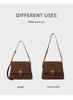 Women's Genuine Leather Crossbody and Shoulder Bag - 2026 Spring/Autumn Collection, Exquisite Suede with High-End Texture