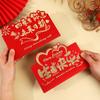 3D Folding Red Envelope for Special Occasions: Birthday, Valentine's, Wedding, with Creative Gold Stamping