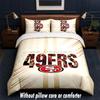 San Francisco 49ers Design Bed Bedding Set 1 Duvet Cover + 2 Pillowcases Soft Breathable Household Bed Linens