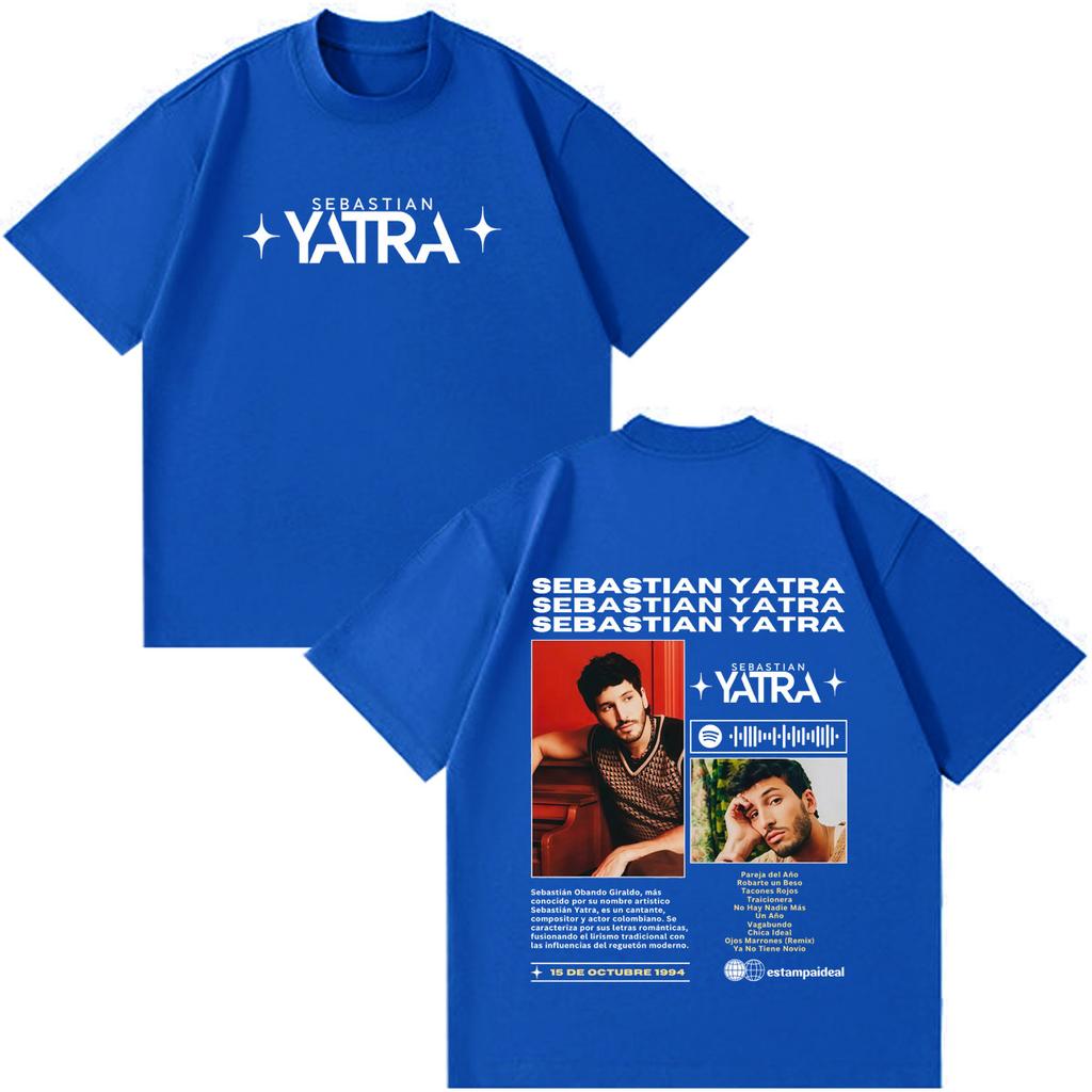 Singer Sebastian Yatra Album Tour 2026 Print T Shirt Unisex Unisex Fashion Tshirts Cotton Casual Hiphop Vintage Loose Tshirts