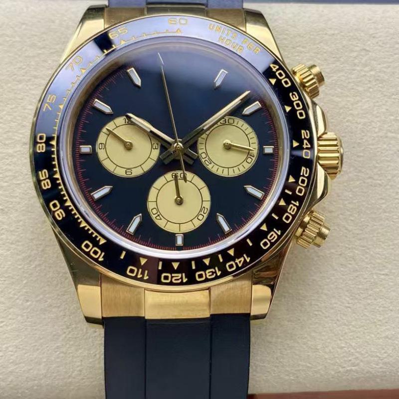 Rolex Daytona 40mm Diamond-Inlaid Multifunctional Automatic Mechanical Men's Watch.