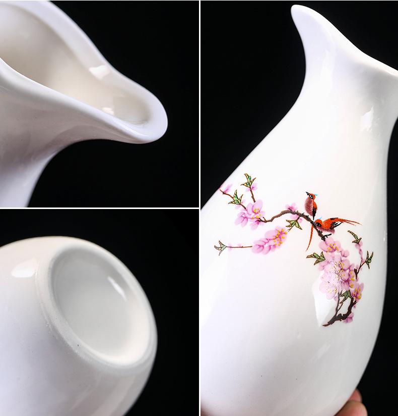 Yinjiu Ceramic Wine Set - Includes 1 Decanter and 6 Cups - Ideal for Events and Gifting