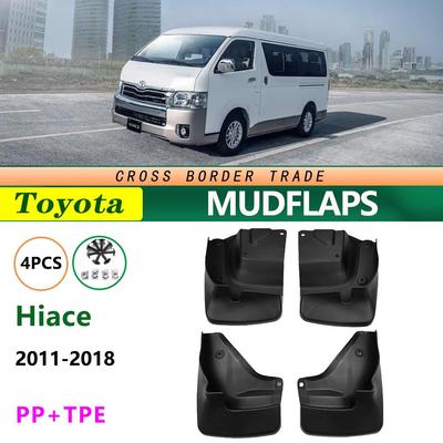 Fits 11-18 Toyota Hiace KDH200 Front & Rear Mud Flaps with Leather Washers.