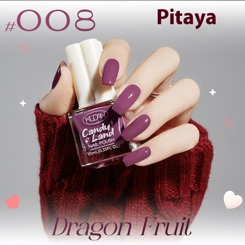 Ny Kudan Kudan neglelakk, bakefri, hurtigtørkende, rivende, lett duft 10 ml vannbasert neglelakk