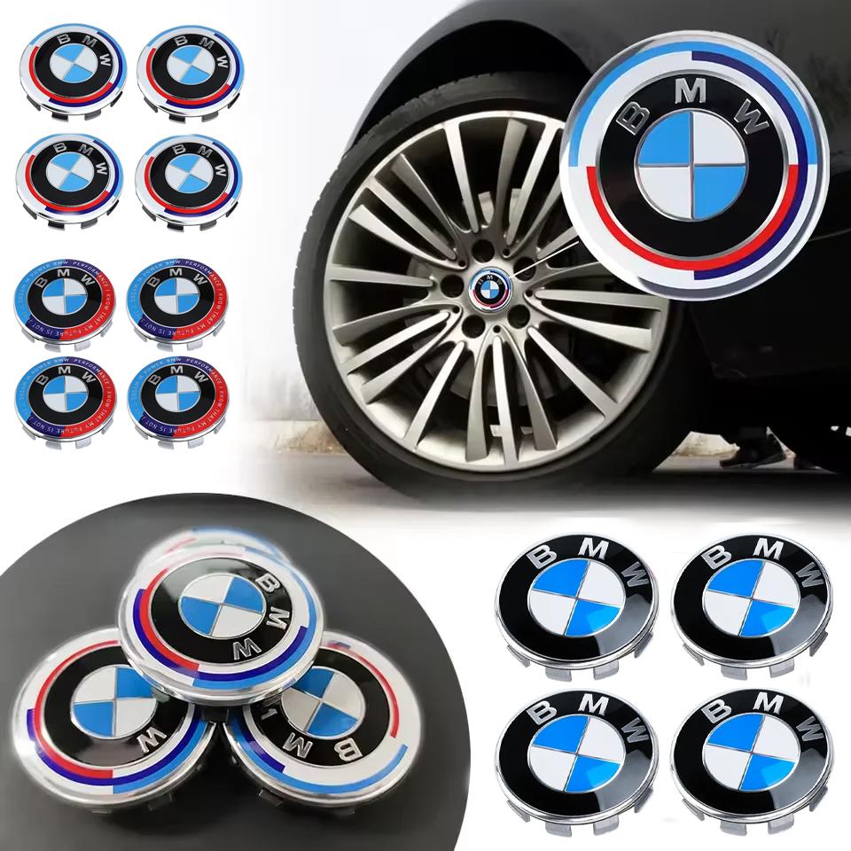 4Pcs 56mm 68mm Wheel Center Caps Emblem Badge For BMW 50th Anniversary X3 X5 X6 E39 E46 E90 E60 E87 E53 F10 F20 F30 M3 M5 M6 Z4 ZDFVU1