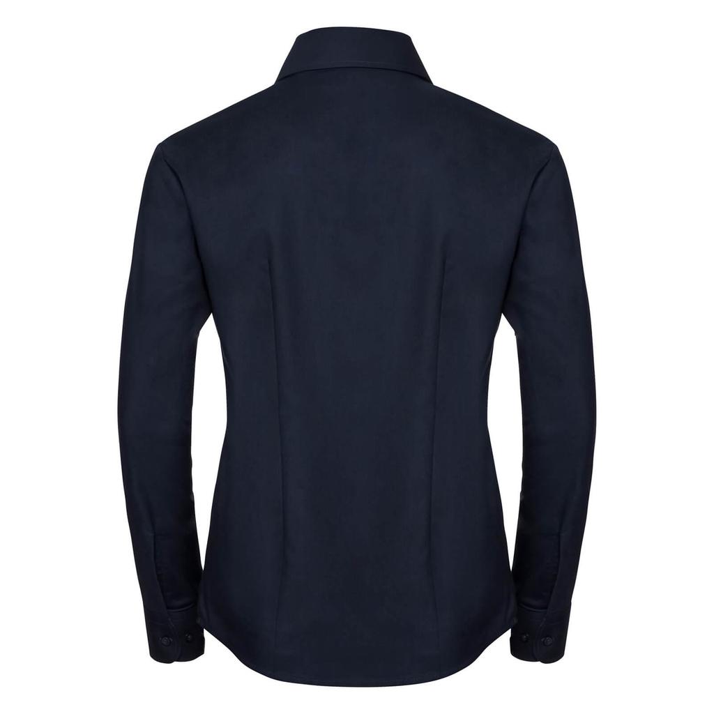 Russell Collection Ladies/Womens Long Sleeve Easy Care Oxford Shirt