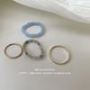 Trendy Colorful Transparent Resin Acrylic Rings Set for Women Trendy Geometric Square Round Ring Wedding Irregular Jewelry