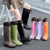 Botas de Lluvia para Hombre, Botas de Lluvia de Moda de Caña Alta para Exteriores, de Tubo Largo, Impermeables y Antideslizantes, Estilo Pareja, Botas de Pesca para Exteriores