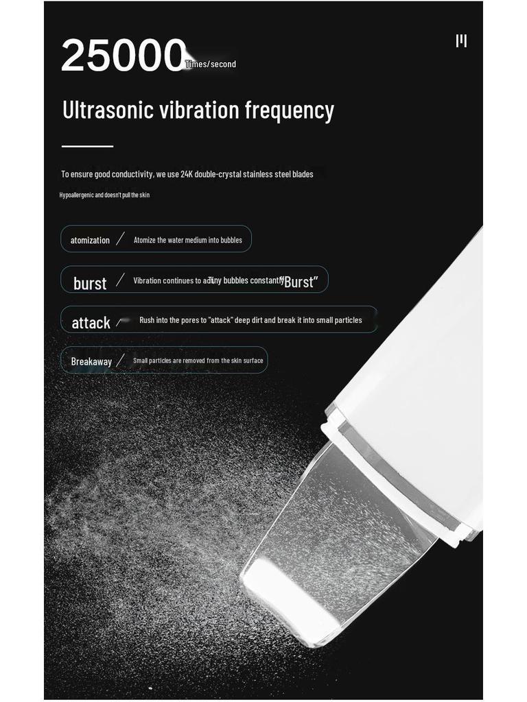 Ultrasonic Skin Scrubber & Blackhead Remover with Iontophoresis