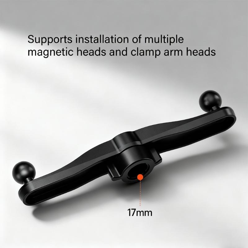 Adjustable Clamp Including Twin 17mm Ball Executives Accommodates Magnetic Holders and Wireless Charging Stands Ideal for Travel