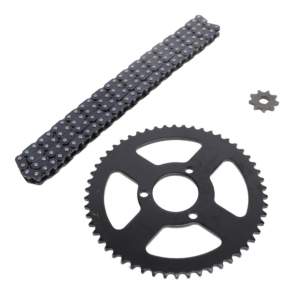 T8F Front and Rear Sprocket and Chain Kit Steel 9T 10MM Front 54T 35MM Rear Sprocket 120 Drive