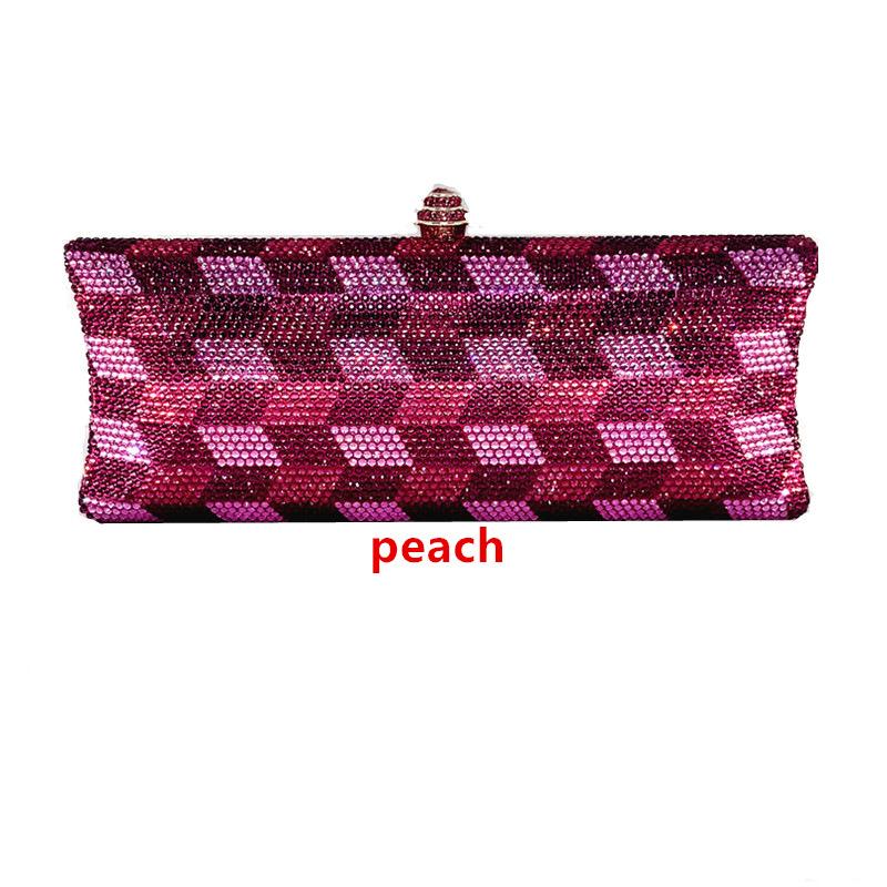 

Women Crystal Evening Clutches Purse WHTUOHENG Diamond Handbags For Ladies Prom Party Rhinestone Purses Female Dinner Bags 25cmX10cmX6cm