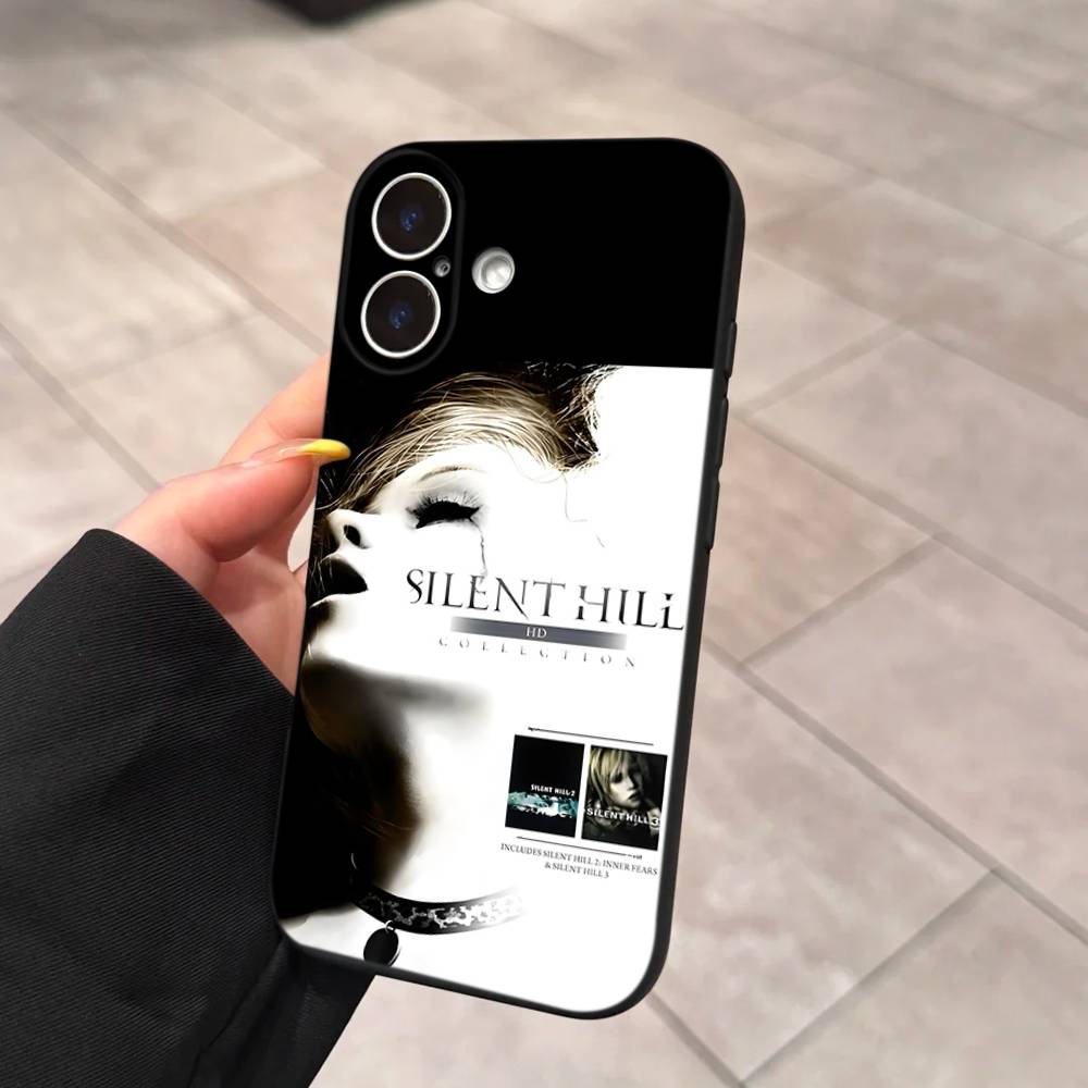 

Horror Games S-Silent H-Hill Phone Case For IPhone 17 16 15 14 13 12 11 Pro Max Plus Mini Silicone Black Cover iPhone 17 Air