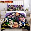 Demon Slayer's Japanese Carton Style Children's Print Beding Set with Soft Fabric Duvet Set Comfortable Bed Size Children's Girl Boy Gift