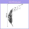 Versatile Removable Flying Feather Design Wall Stickers For Cozy Room Decoration
