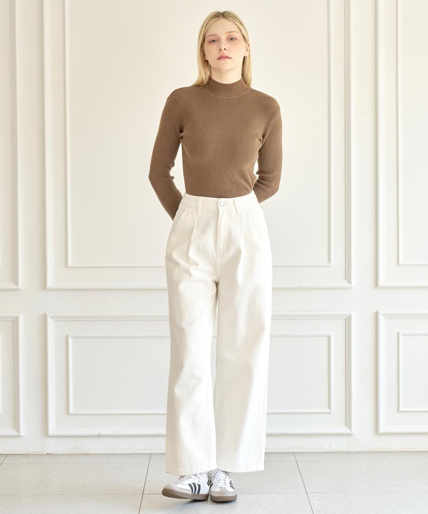 Egsia Basic Mood Pintuck Wide Cotton Pants H09Brd_Axf11324
