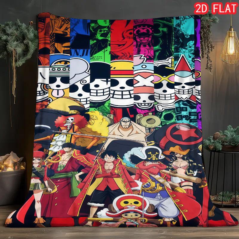 One Piece All Season Flannel Blanket Breathable Soft Warm Blanket for Spring Summer Autumn Winter THW