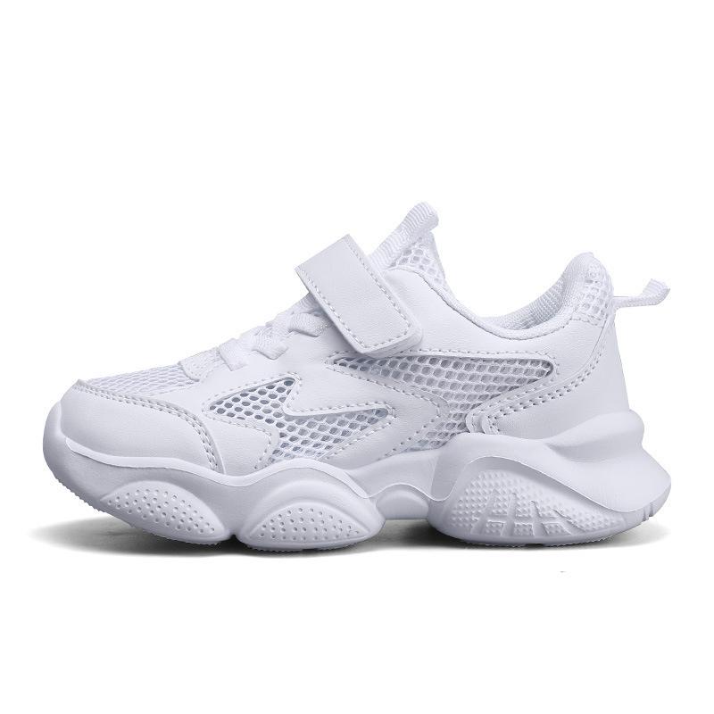 Stepping Shoes Small Sports Surface Medium and Older Children's Shoes Student Running Children White Boys Breathable White Air Luck Sports Shoes Fore