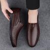 Lightweight Men's Genuine Leather Shoes Non Slip Men's Business Casual Shoes Soft Soled Men's Driving Shoes Men's Loafers