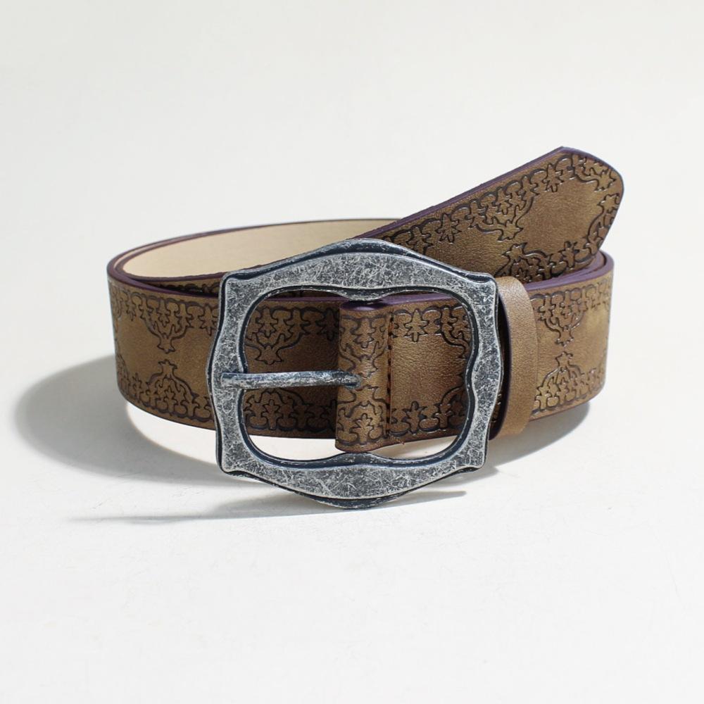 Ethnic Style American Retro Old Belt Women S Belt With Jeans Belt High-End Brown 105cm long