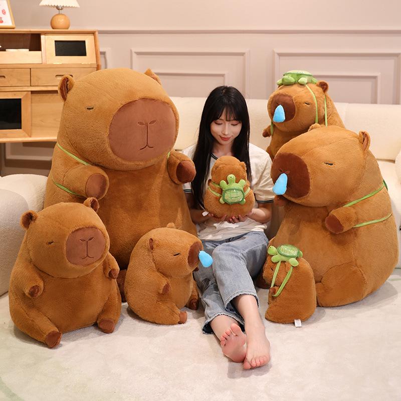 Capybara and Turtle Plush Toy – Children's Comfort Pillow and Birthday Gift for Women