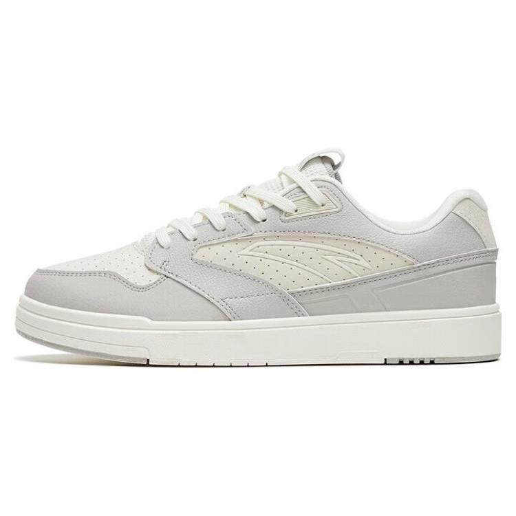 New Anta Street Naughty Anti Slip Wear Resistant Low Top Skateboard Shoes Gray White 912318016-6