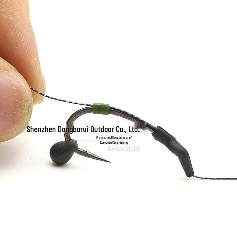 10-Piece Tungsten-Weighted European Carp Fishing Rigs with Sinkers