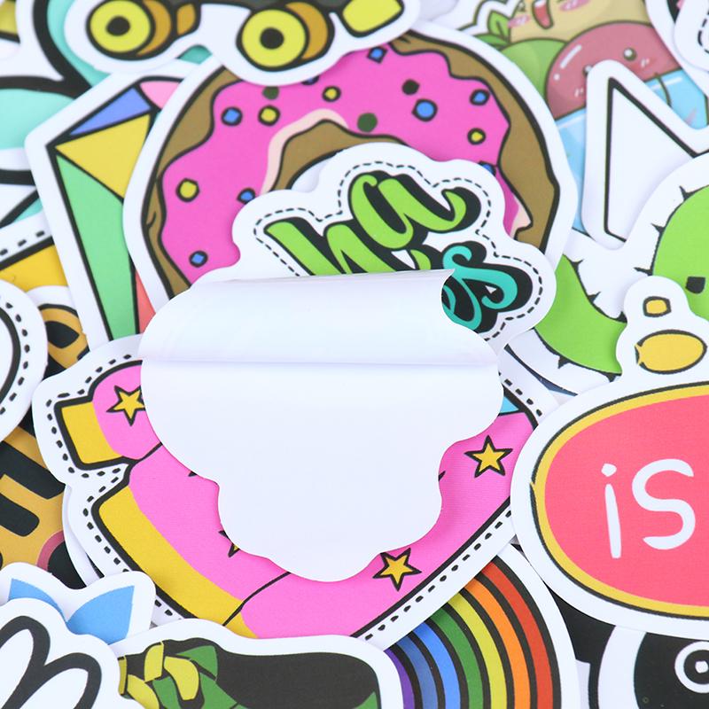 50Pcs Cute Cartoon Stickers Laptop Luggage Guitar Bicycle Skateboard Decals