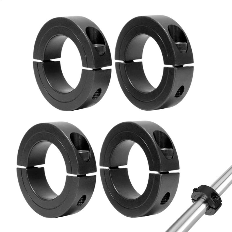 4 Stück Doppelt geteilte Wellenklemmschelle Klemmschraube Für Wartung Verdickte Doppelöffnungs-Klemme Für Präzise Industriemechanik