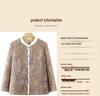 Vintage Chinese-Style Reversible Plush Jacket for Women, Cross-Collar with Frog Buttons, Tang Suit Top for Middle-Aged and Elderly