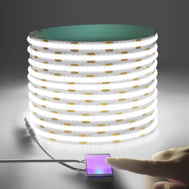 Mirror Backlight FCOB LED Strip Light 320 LED Touch Dimmer Flexible FOB COB Led Light RA90 Warm Nature White Linear Dimmable 12v