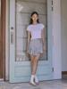 Seumaillingonmi Layered Mini Skirt (Melange Grey)