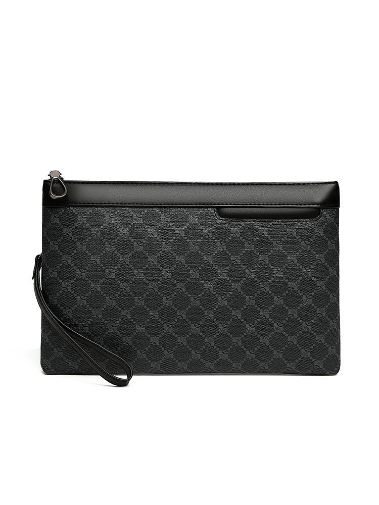 Men's Large Capacity PU Leather Business Clutch Bag