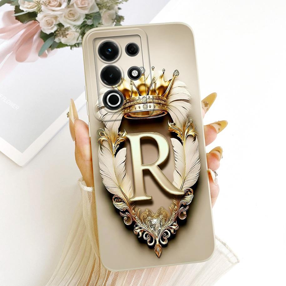 For Itel S25 Ultra Case S686LN Luxury Initial Letter Soft Silicone Shockproof TPU Cover For Itel S25 S685LN Funda S25Ultra Coque