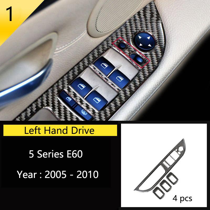 Carbon Fiber For BMW 5 Series E60 Car Inner Gearshift Air Conditioning CD Panel Door Armrest Decorative Cover Trim Car Sticker