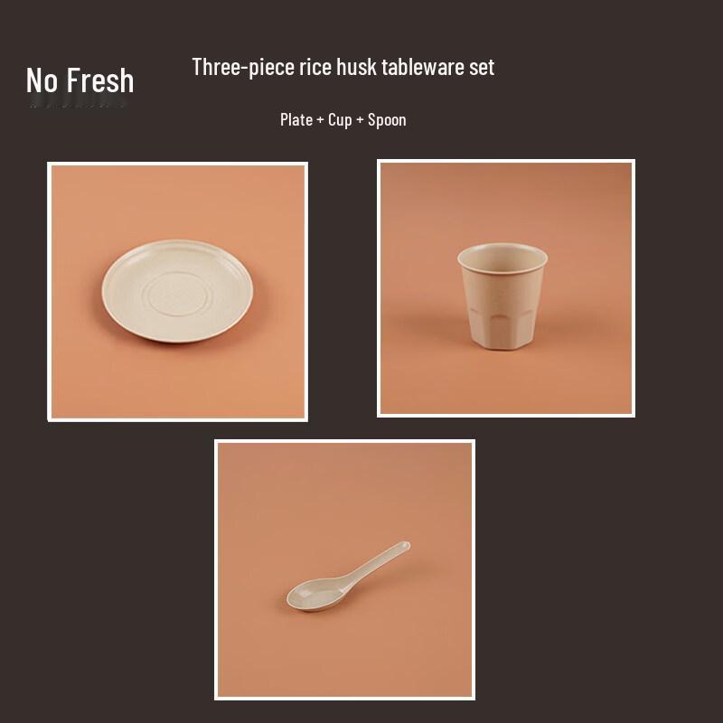 Biaoxing Disposable Rice Husk Tableware Set