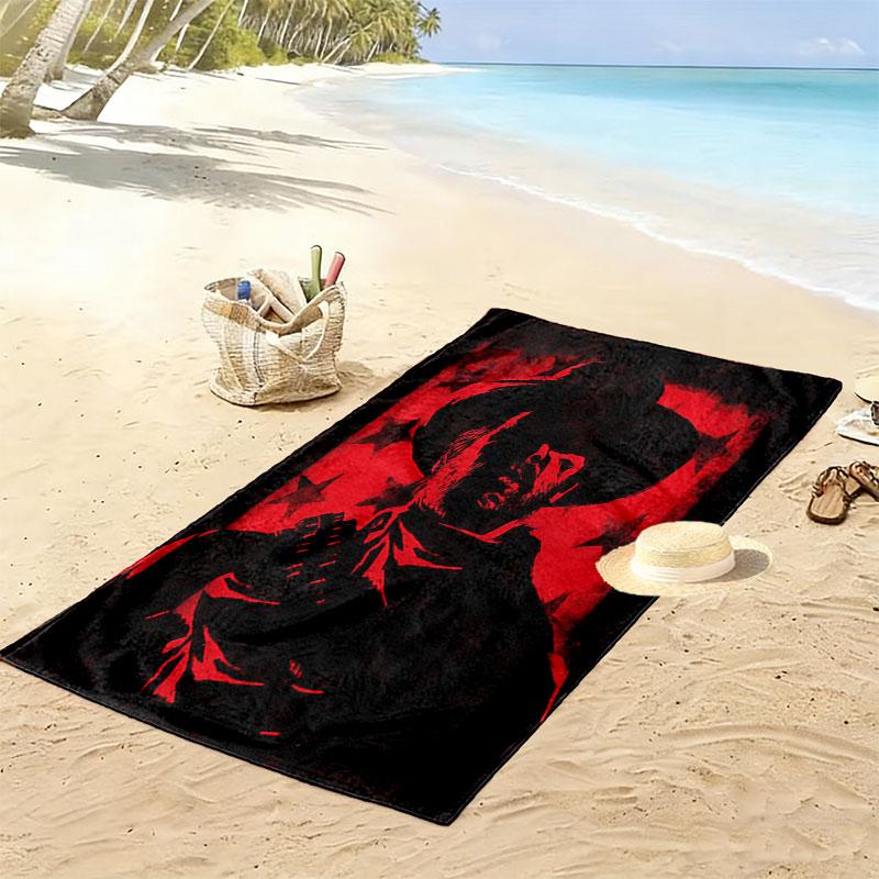 RDR2 poster Print Beach Towel, Large Soft Quick Dry Towel for Beach Camping Swimming