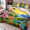 Adventure Time Cartoon 3Pcs Bedding Set Duvet Cover With Two Pillowcases For Bedroom Home Decoration