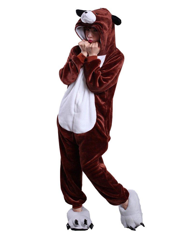 Dorawithme Dog Kigurumi Animal Costume for Halloween and Party Wear (XL (181cm-190cm))