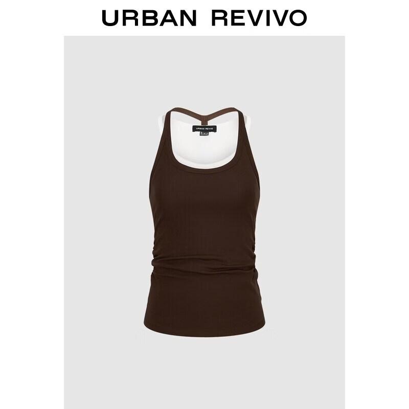 Women s Casual Color-Block Beaded Slim-Fit Sleeveless T-shirt L